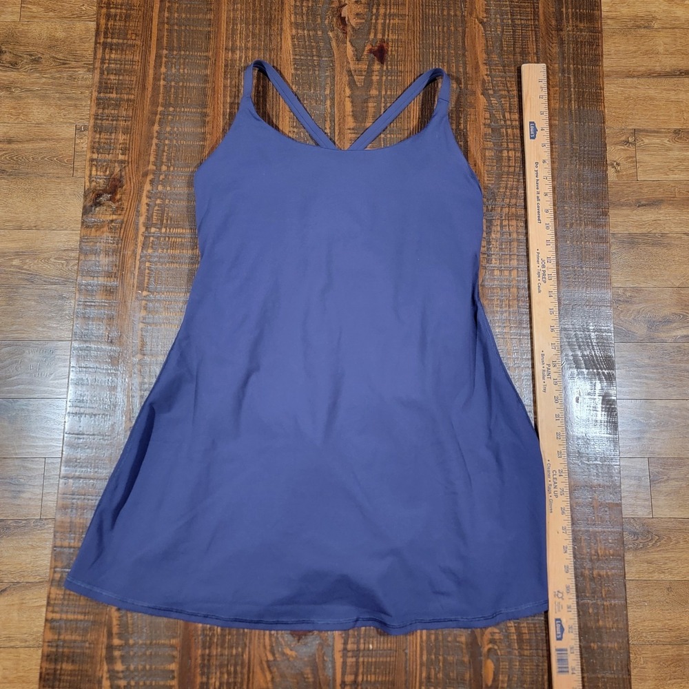 HALARA SoftlyZero Plush Backless Active Golf Dress Easy Peezy Edition Blue Large